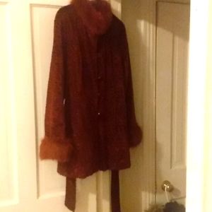 Terry Lewis Faux Persian Lamb with faux fur Coat M